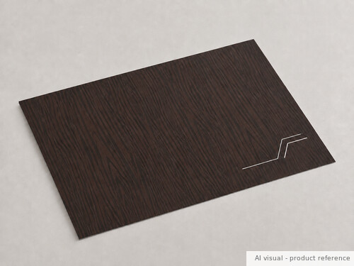 LYS-8367 dark walnut two color engraving sheet with white contrast